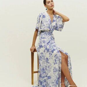 Reformation - Winslow Dress Blue Floral Size S NWT